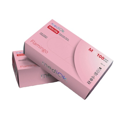 Перчатки нитриловые mediOk FLAMINGO M 50 пар/уп 