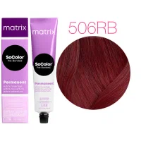 Краска для волос Matrix SoColor Pre-Bonded 506RB тёмный блондин красно-коричневый 100% покрытие седины 90 мл 