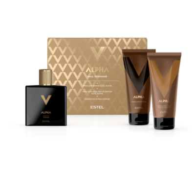 Набор мужской ESTEL ALPHA "Наш. Любимый" (крем д/бритья + крем п/бритья + одеколон ALPHA СОЛНЦЕ) 