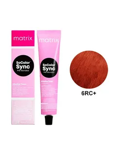 Краска безаммиачная Matrix Super Sync Pre-Bonded 6RС+ Тёмный Блондин красно-медный 90 мл 
