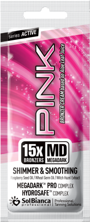 Крем-автозагар SOL BIANCA PINK с эффектом мерцания 15 bronzers 15 мл х 10 шт 
