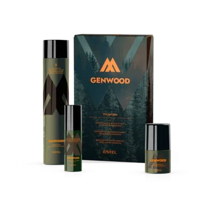 Набор мужской ESTEL ALPHA GENWOOD "Традиции" (шампунь 300 мл + дезодорант 50 мл + спрей д/ног 100 мл) 