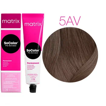 Краска для волос Matrix SoColor Pre-Bonded 5AV светлый шатен пепельно-перламутровый 90 мл 