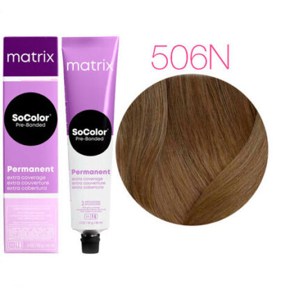 Краска для волос Matrix SoColor Pre-Bonded 506N тёмный блондин 100% покрытие седины 90 мл 