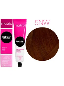 Краска для волос Matrix SoColor Pre-Bonded 5NW натуральный тёплый светлый шатен 90 мл 