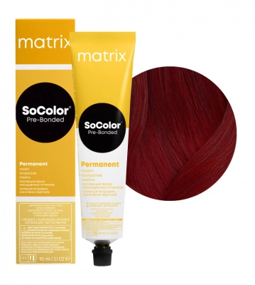 Краска для волос Matrix SoColor Pre-Bonded 5RR+ светлый шатен глубокий красный 90 мл 
