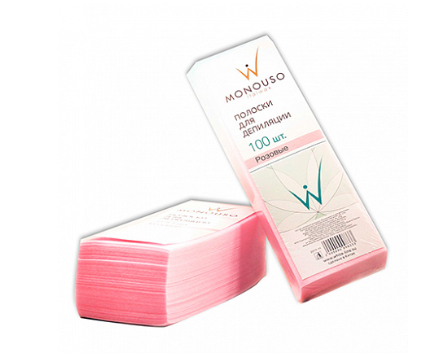 Полоски для депиляции ITALWAX 7х20 100 шт розовые 