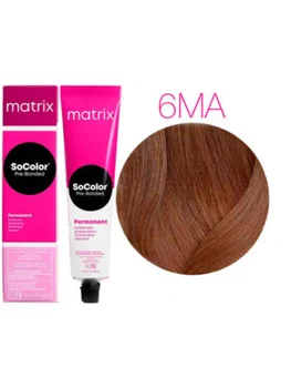 Краска для волос Matrix SoColor Pre-Bonded 6MA тёмный блондин мокка пепельный 90 мл 