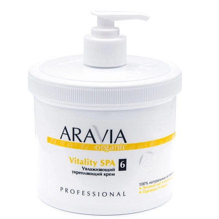 Крем увлажняющий укрепляющий ARAVIA Vitality SPA, 550 мл 