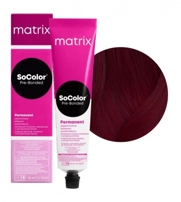 Краска для волос Matrix SoColor Pre-Bonded 6VR тёмный блондин перламутрово-красный 90 мл 