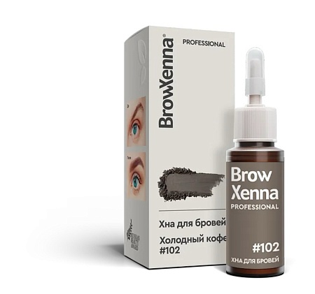 Хна для бровей Brow Xenna Шатен #102 холодный кофе (флакон) 
