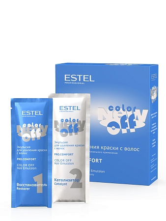 Эмульсия для удаления краски с волос ESTEL COLOR OFF PRO COMFORT саше N1 6шт по 25мл, саше N2 6шт по 25 мл 