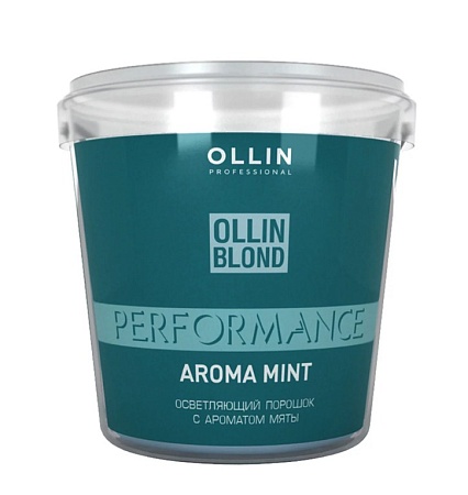 Ollin Blond Performance Aroma Mint осветляющий порошок с ароматом мяты, 500 г 