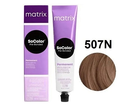 Краска для волос Matrix SoColor Pre-Bonded 507N блондин 100% покрытие седины 90 мл 
