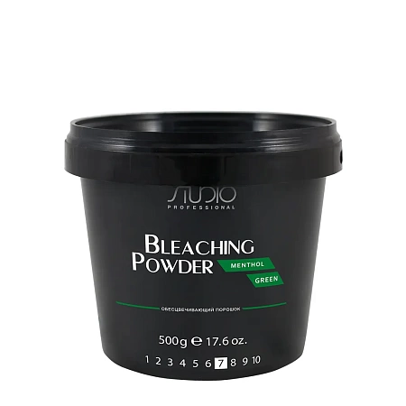 Обесцвечивающий порошок для волос STUDIO Menthol Green 500 г 