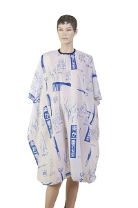 Купить AP89A33 Пеньюар для стрижки DEWAL  Ножницы ,синий в Москве по низкой цене Dewal Пеньюар для стрижки Ножницы, синий, 115 х 146 см