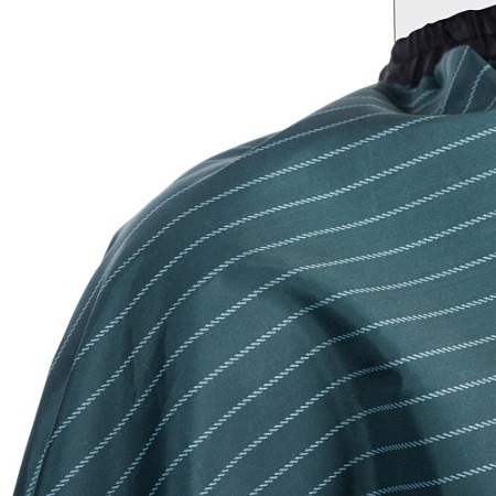 Пеньюар для стрижки DEWAL "Полоска" полиэстэр, зелёный 140*150 см на крючках 