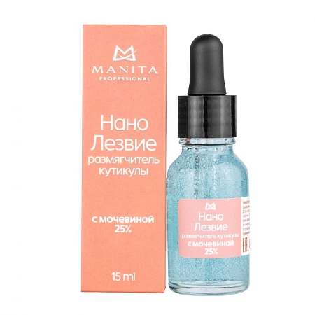 Кератогель НАНО ЛЕЗВИЕ MANITA для маникюра и педикюра с мочевиной 25% 15 мл 