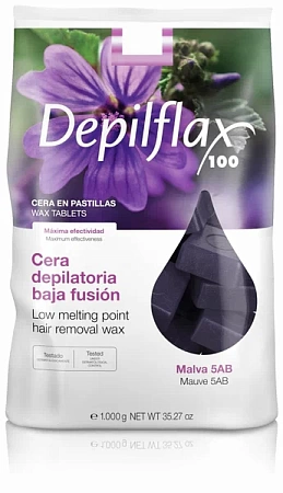 Горячий воск брикеты Depilflax Мальва 1 кг 