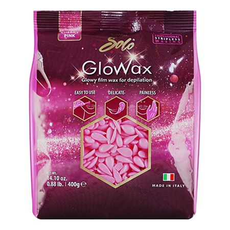 Воск горячий плёночный ITALWAX SOLO GLOWAX Вишня гранулы 400 г 