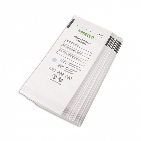 Крафт-пакет для стерилизации МЕДТЕСТ 100 х 200 белый, 100 шт Крафт-пакет для стерилизации МЕДТЕСТ 100 х 200 белый, 100 шт