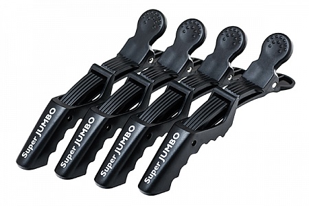 HARIZMA Зажим для волос Super JUMBO усиленный черный 14 см. 4 шт. в упаковке.