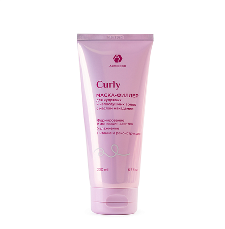 Маска-филлер для кудрявых и непослушных волос ADRICOCO CURLY 200 мл 