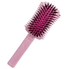 Щётка массажная HARIZMA Combo из экологичного пластика с добавлением соломенного волокна розовая 