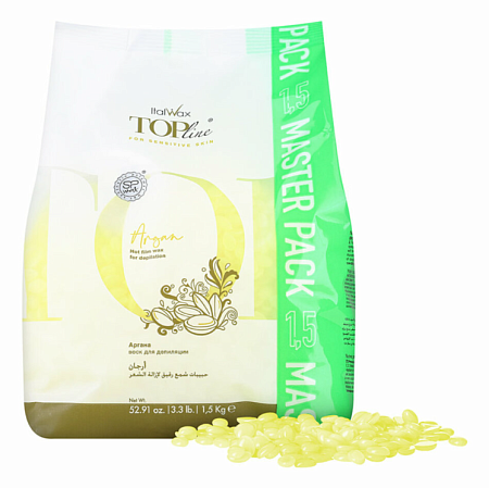 Воск горячий плёночный ItalWax Top Line Аргана гранулы 1,5 кг 