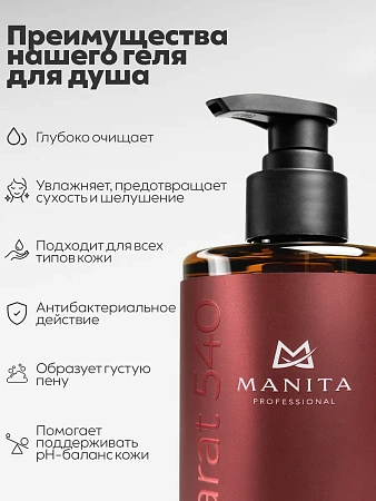 Гель для душа парфюмированный Manita Professional JASMINE, AMBER, CEDAR 460 мл 