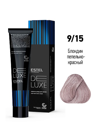 ESTEL De Luxe краска-уход для волос, 9/15 блондин пепельно-красный 60 мл 