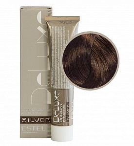 Купить 5/45 Крем-краска De Luxe Silver, светлый шатен медно-красный    в Москве по низкой цене! Доставка по всей России ESTEL De Luxe Silver Крем-краска для седых волос, 5/45 светлый шатен медно-красный, 60 мл