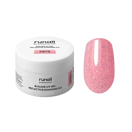 Моделирующий УФ-гель светоотражающий RuNail REFLECTIVE DIAMOND 2.0 9878 15 гр 