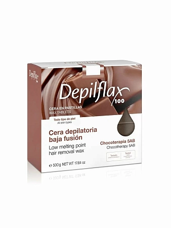 Горячий воск в брикетах Depilflax Шоколад 500 гр для любого типа волос 