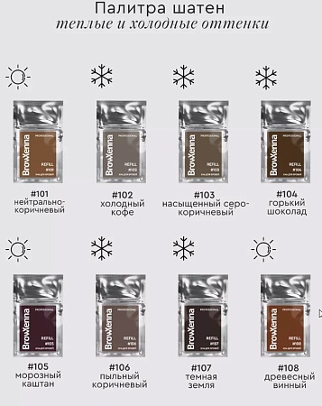 Хна для бровей Brow Xenna #110 графитовый концентрат (саше-рефилл) 6 гр 