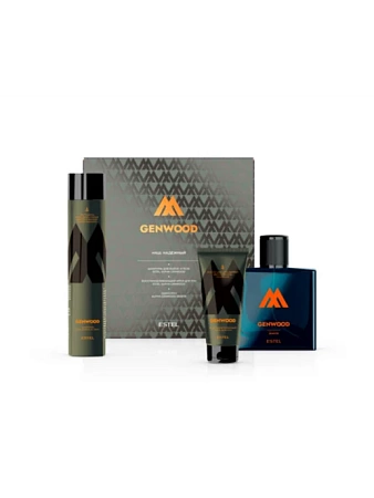 Набор мужской ESTEL ALPHA GENWOOD "Наш. Надёжный" (шампунь + крем д/рук + одеколон ALPHA GENWOOD) 