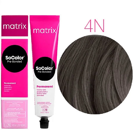 Краска для волос Matrix SoColor Pre-Bonded 4N шатен 90 мл 