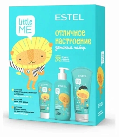 Детский набор &quot;Отличное настроение&quot; ESTEL LITTLE ME (шампунь 2 в 1 + гель д/душа + зубная паста ) 