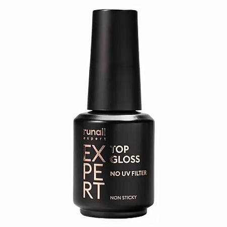 Топ глянцевый с УФ-фильтром Top Gloss Non Sticky Runail Expert 118, 18 мл 