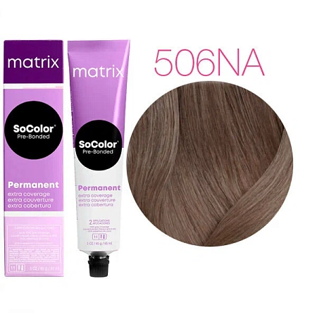 Краска для волос Matrix SoColor Pre-Bonded 506NA тёмный блондин натуральный пепельный 90 мл 