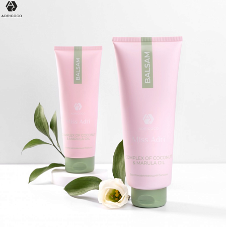 Восстанавливающий бальзам для волос ADRICOCO Miss Adri Complex of coconut & marula oil, 400 мл