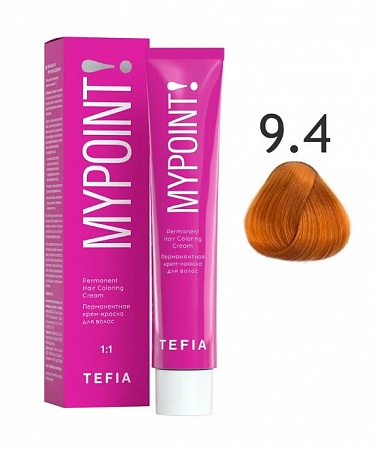 Tefia Mypoint Крем-краска для волос тон 9.4 Очень светлый блондин медный, 60 мл