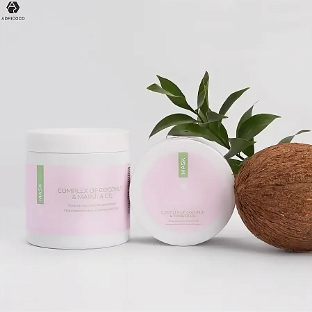 Восстанавливающая маска для волос ADRICOCO Miss Adri Complex of coconut & marula oil, 500мл