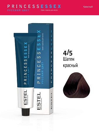 ESTEL Princess Essex крем-краска для волос, 4/5 шатен красный, 60 мл 
