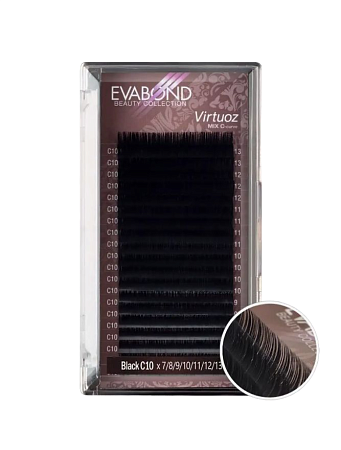 Ресницы Virtuoz чёрные 20 линий MIX EVABOND изгиб С d 0.10 