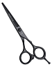 Парикмахерские ножницы эргономичные, мягкий упор SILVER STAR PN-128-5,5 black PRO чёрные 