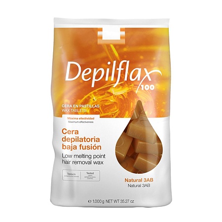 Горячий воск брикеты Depilflax Натуральный 1 кг 