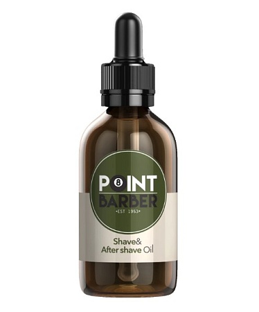 Увлажняющее и успокаивающее масло до и после бритья POINT BARBER 30 мл 