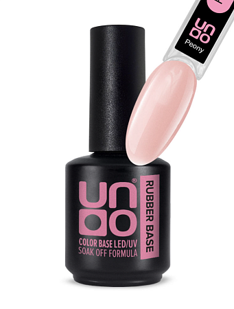 Гель-лак базовый UNO Rubber Color Base Gel - Peony, 12 г 