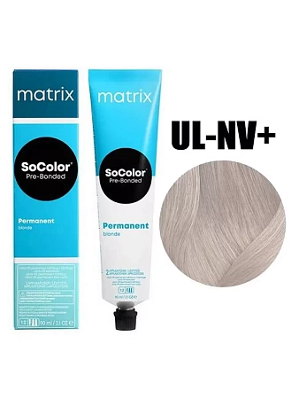 Краска для волос Matrix SoColor Pre-Bonded Ultra.Blond UL-NV+ ультра блонд натуральный перламутровый 90 мл 